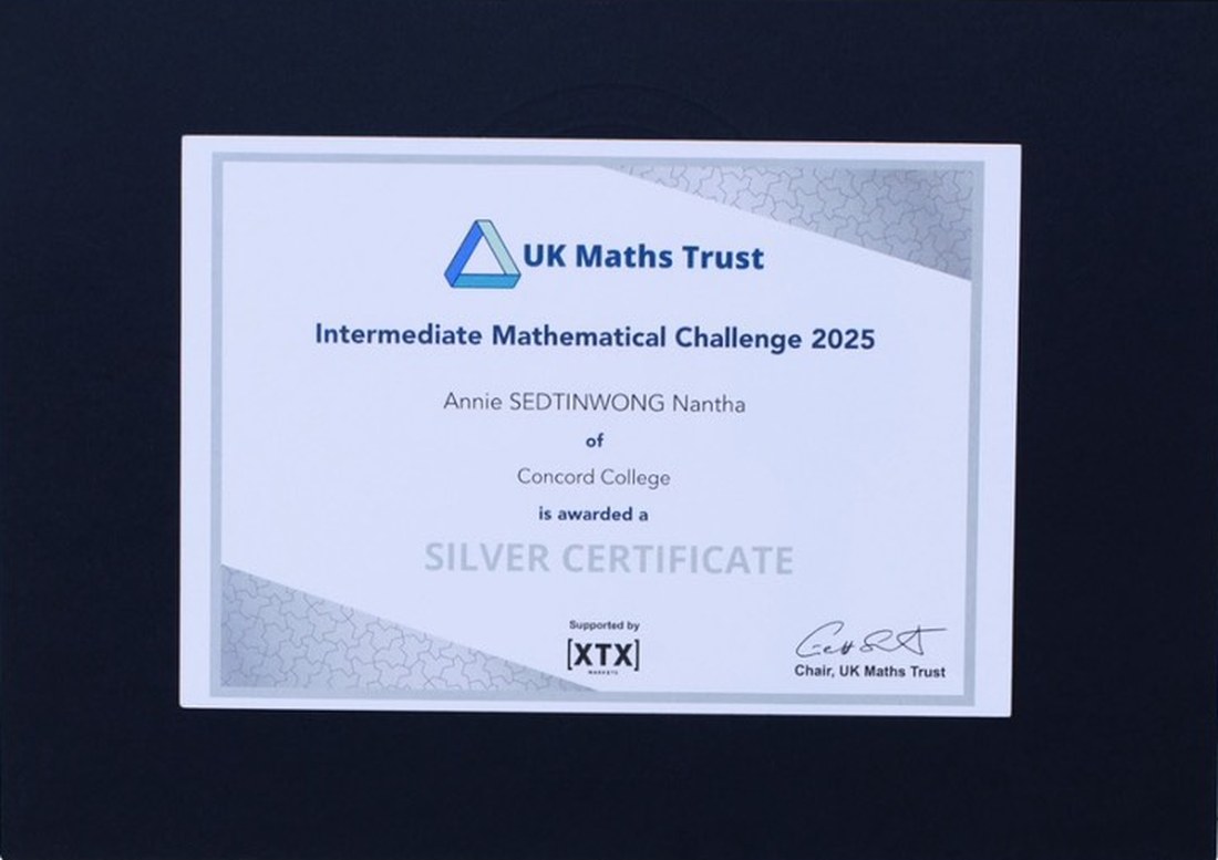 UKMT Intermediate Mathematical Challenge 2025 Silver Certificate