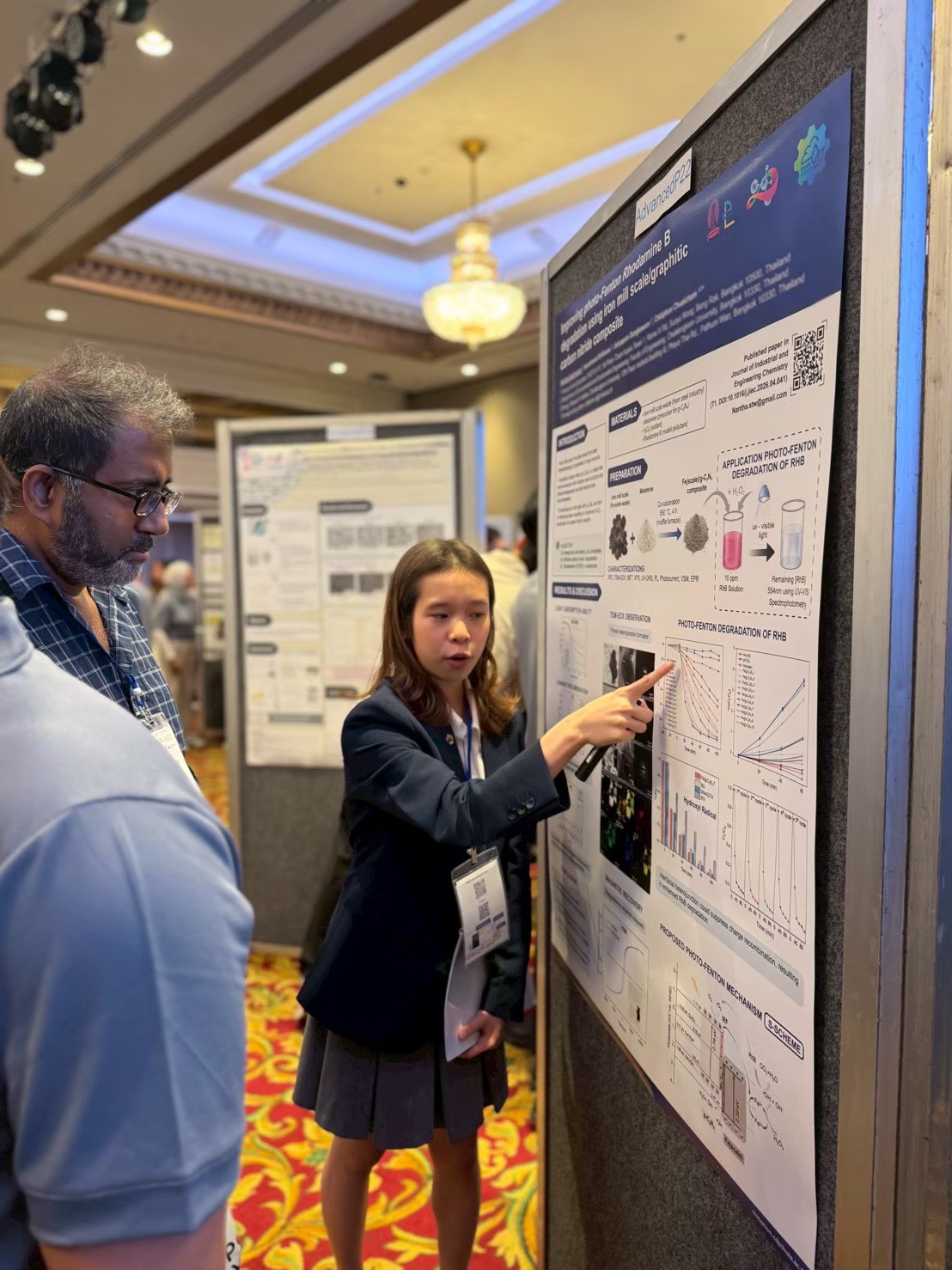 Annie presenting her environmental engineering research to an international audience