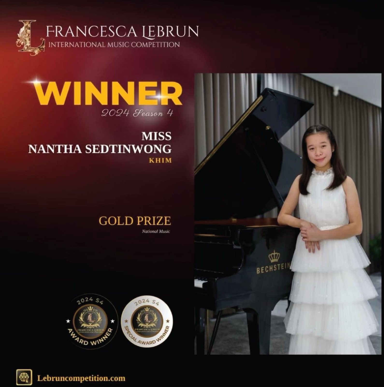 Francesca Lebrun International Music Competition winner announcement