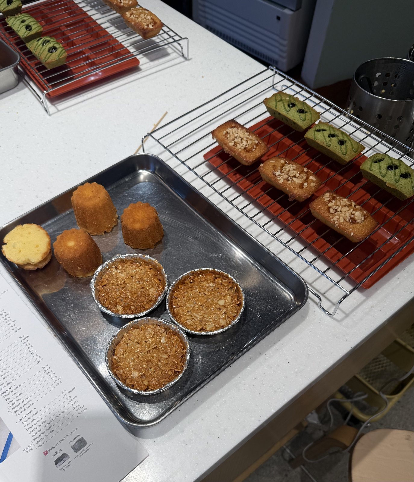 Financiers and cakes baked at a Wellbeing Wonders Club session
